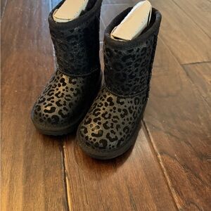 New UGG Black Leopard Kids Boots